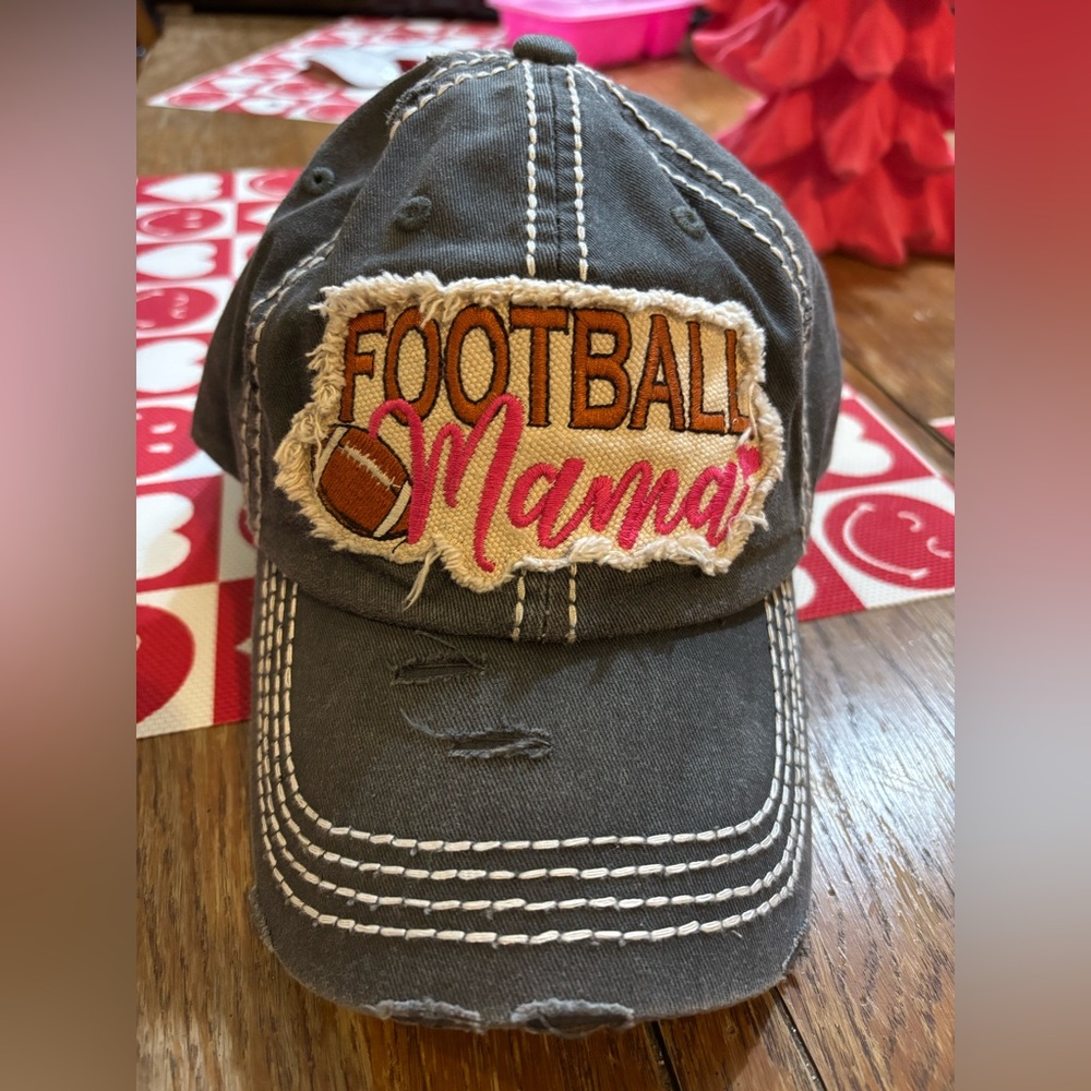 Football Mama Distressed Cap